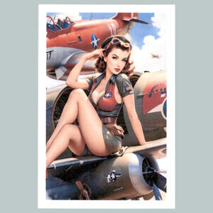 #0325  Pinup Planes 4x6 Version Glossy Photo Fast Ship